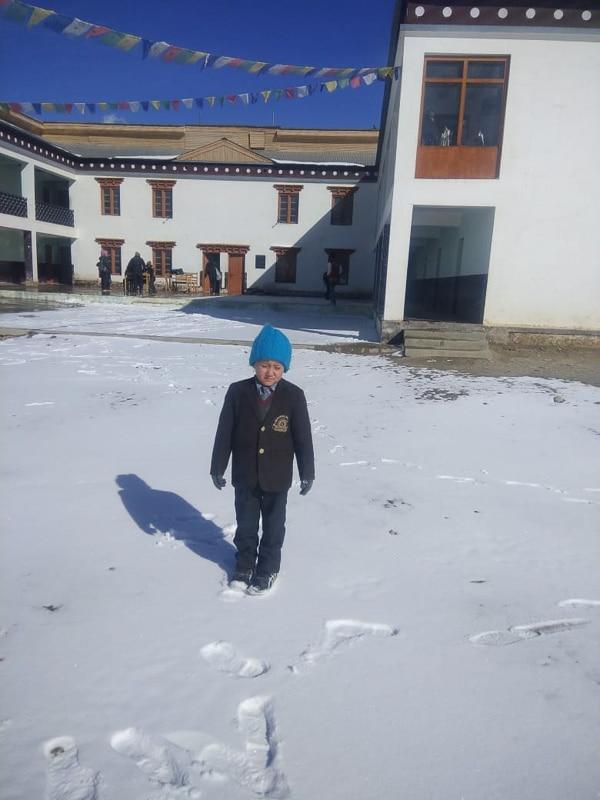 Première neige à la lmhs (novembre 2022)