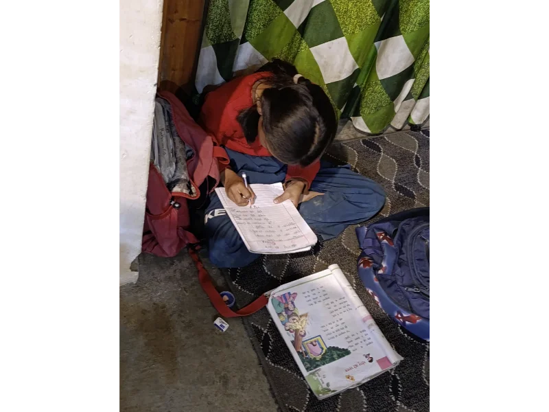 Étude du soir à l'internat