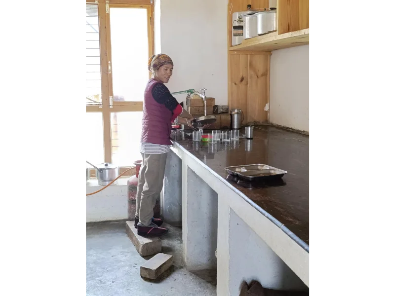 Dans la cuisine de l'internat