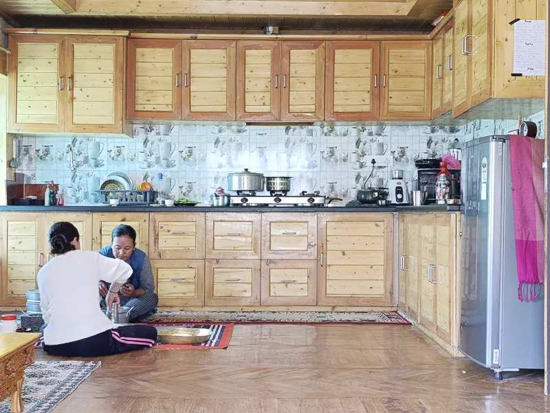 Fabrication de momos chez sa tante